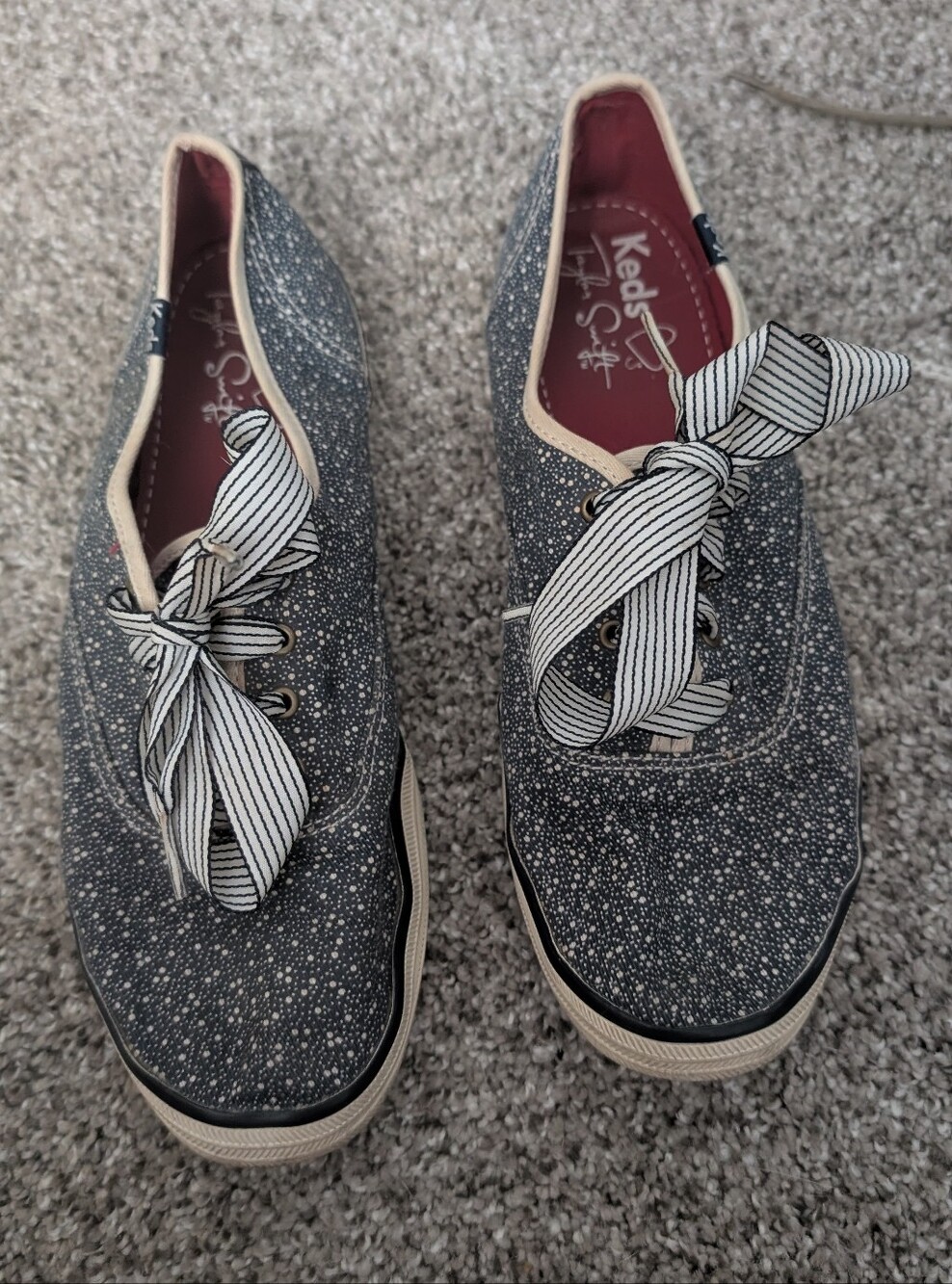 2014 Taylor Swift Keds with Striped Ribbon Laces